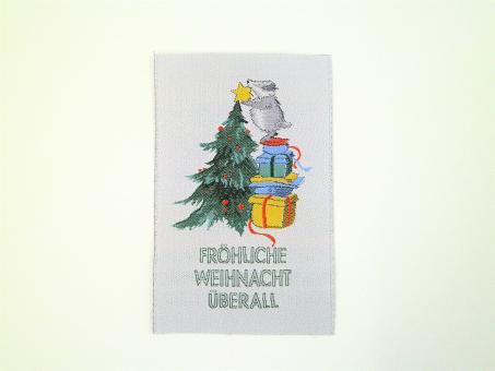 Aufnäher "Fröhliche Weihnacht" ca. 50x80 mm 