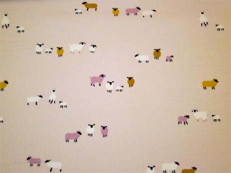 0,1 m Druckstoff  "I love wool-Schafe" ca. 114 cm br.  Art Gallery 