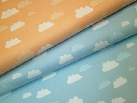 0,1 m Baumwoll-Druckstoff  "Summer Skies - Wolken" ca. 112 cm br. rosa