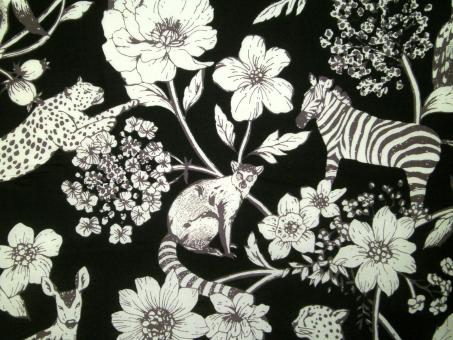0,1 m Japan Cotton Lawn "Wildlife"  110 cm br. Kokka 