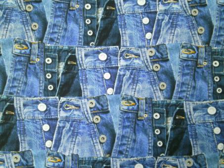0,1m Baumwolldruck "Denim Friendly - geknöpft" ca. 110 cm br. 