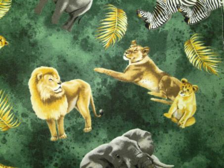 0,1 m Druckstoff "Safari Sights - Tiere" ca. 110 br. 