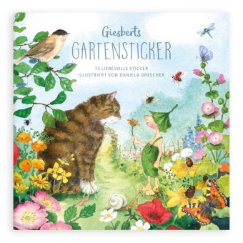 Aufkleberbuch "Giesberts Gartensticker" 72 Sticker Design Daniela Drescher 